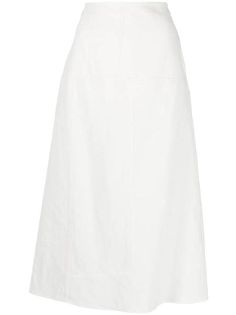 flared panelled midi skirt