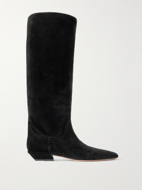 Bettina Suede Knee Boots