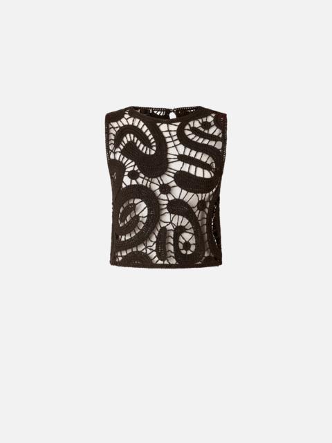 GEOMETRIC CROCHETED SLEEVELESS TOP