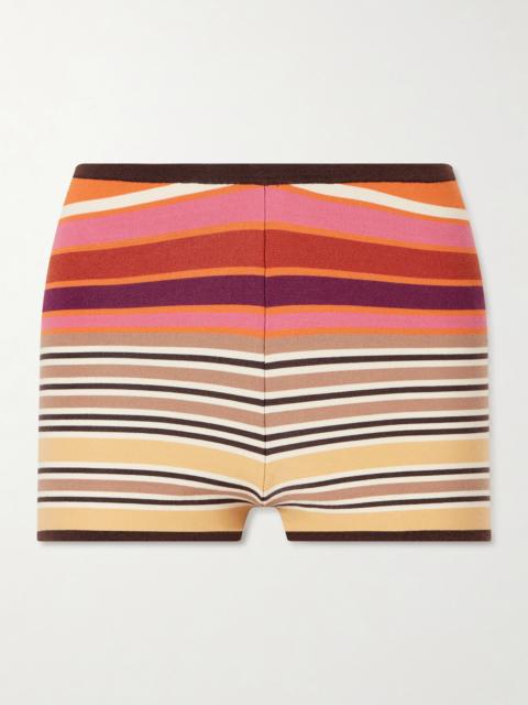Playa Striped Jersey Mini Shorts