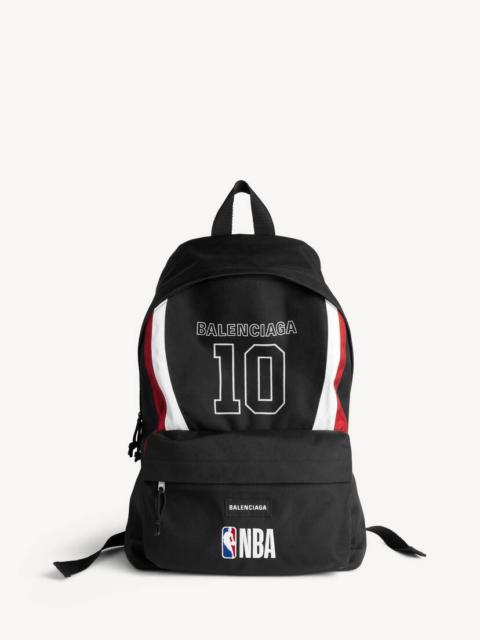 Men's Balenciaga | Nba Collaboration Explorer Backpack in Black/white/vermillon Red