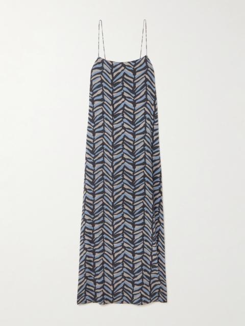 Printed Silk-voile Maxi Dress