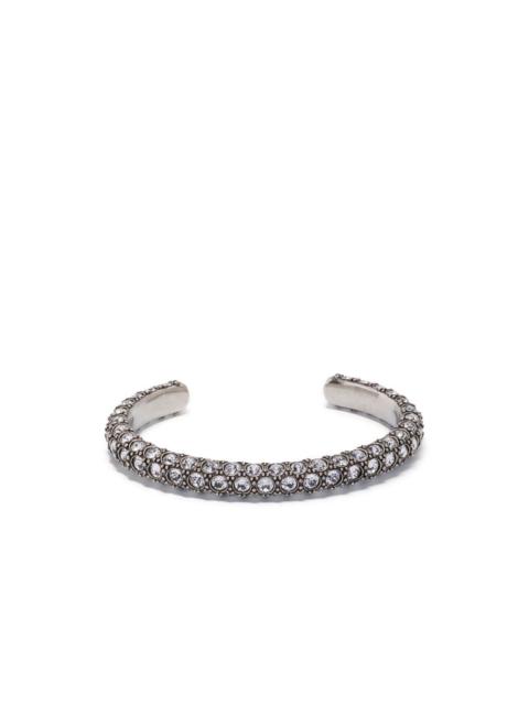 glass crystal-embellished cuff bracelet