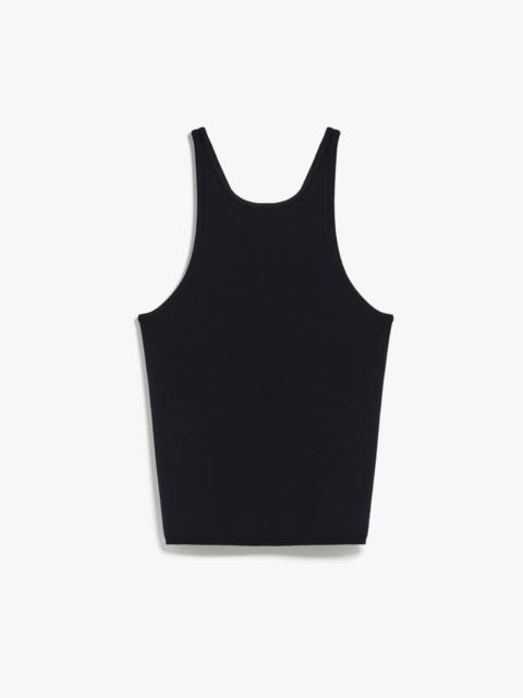 ALFEO Halter neck top in vanisé wool