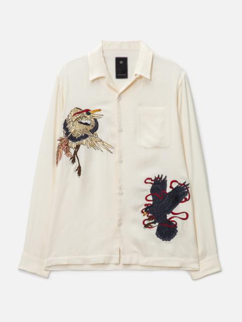 CROW AND HERON CAMP COLLAR SHIRT