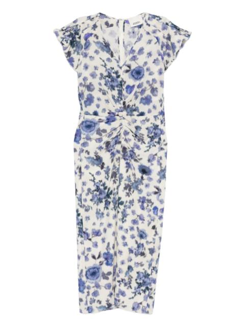 Terenae printed midi dress