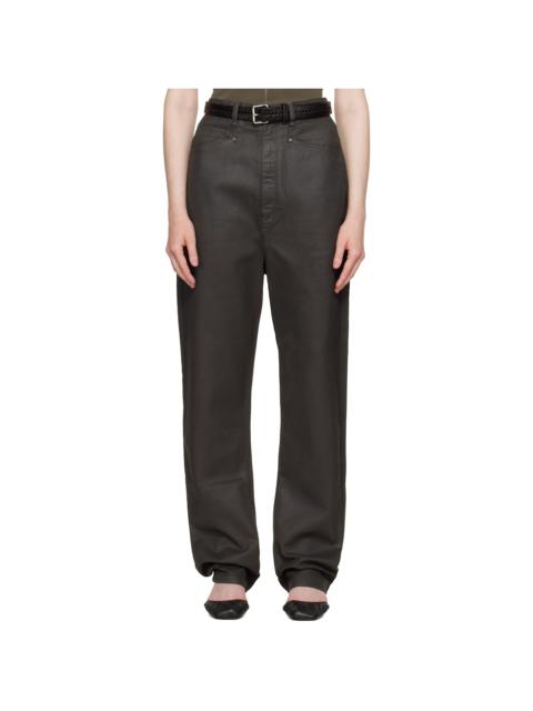 Brown Dropped Crotch Jeans