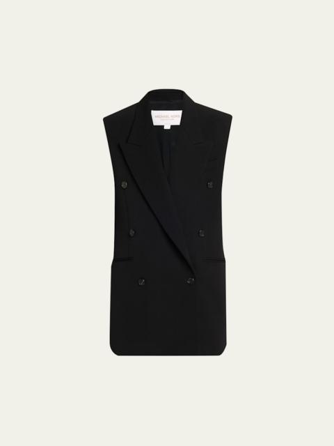 Double-Breasted Wool Gabardine Vest