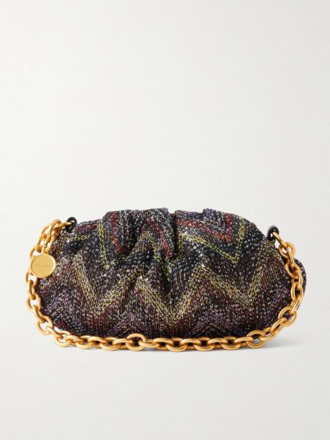 Caperdoni Small Sequined Striped Pouch