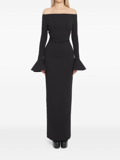 Anica flared-cuff maxi dress