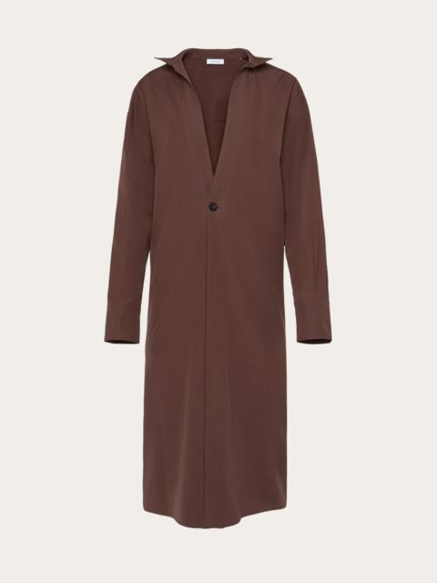 Pure wool shirt dress