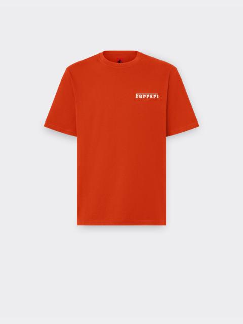 Cotton T-shirt with Ferrari logo