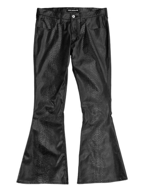 snakeskin-effect trousers