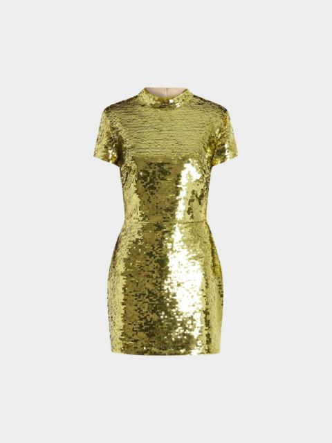 IONA MINI DRESS IN SQUARE SEQUIN