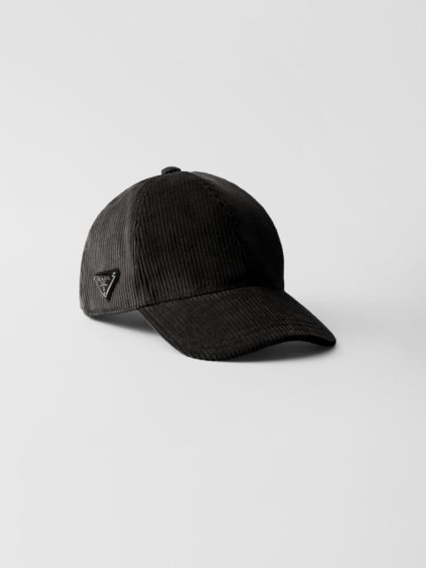 Corduroy baseball cap