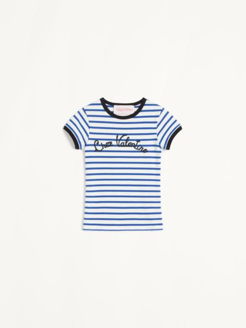 STRIPED JERSEY COTTON T-SHIRT