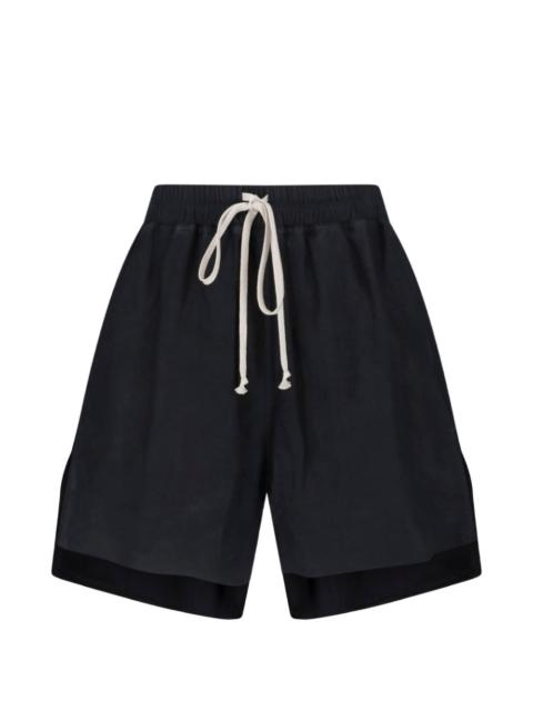 drawstring leather shorts