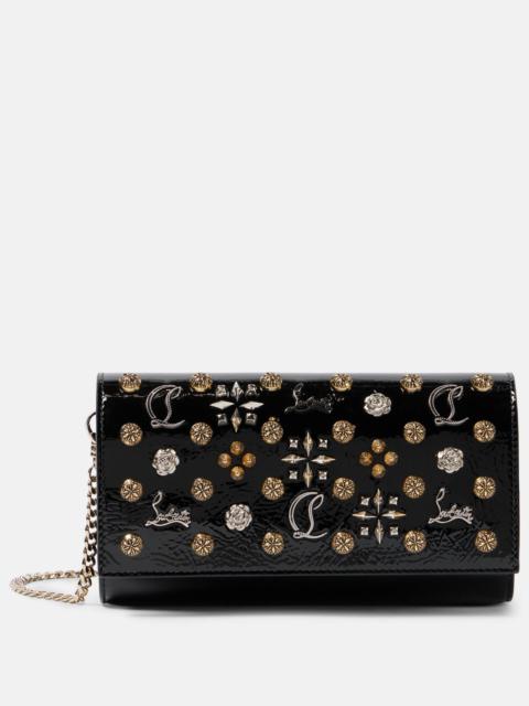 Paloma patent leather wallet on chain