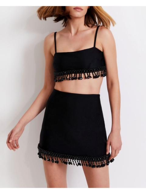 Hand-Beaded Cropped Top