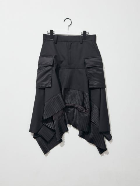 Suiting x Nylon Twill Skirt