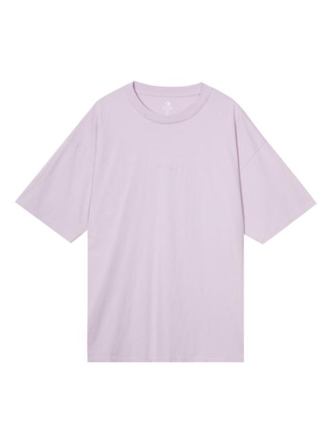 Converse Jack Purcell Washed Retro Loose Knit Short Sleeve Couple Style Purple 10021630-A09