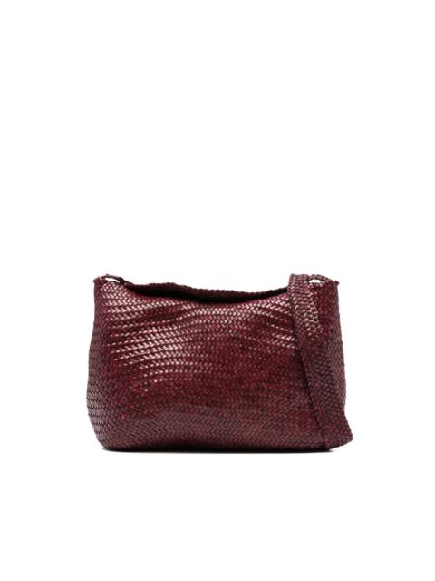 woven leather shoulder bag