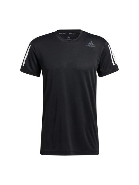 adidas H.rdy Warri Tee Contrasting Colors Breathable Sports Short Sleeve Black GT8259