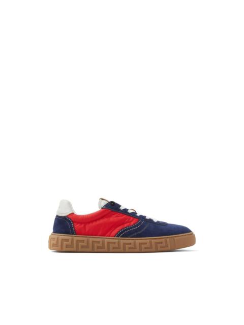 Greca suede & nylon sneakers