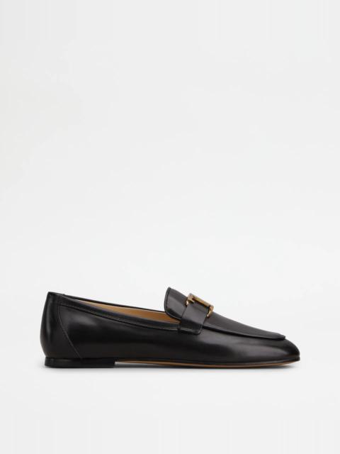 T TIMELESS LOAFERS IN LEATHER - BLACK