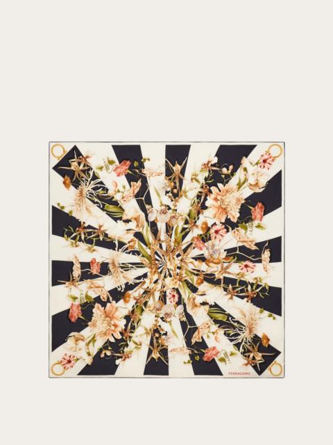 Gaia print silk scarf