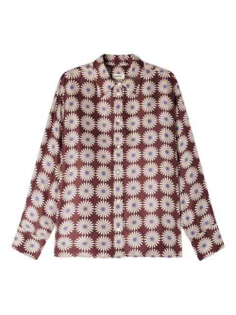 floral-print buttoned shirt