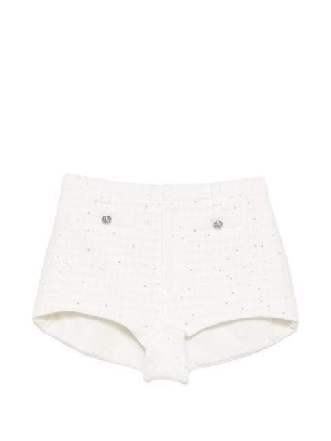 embellished-button mini shorts