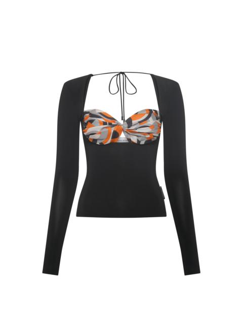 Regenerated Silk Scarves Draped Top