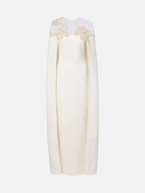 Bridal Ambere embellished crêpe gown