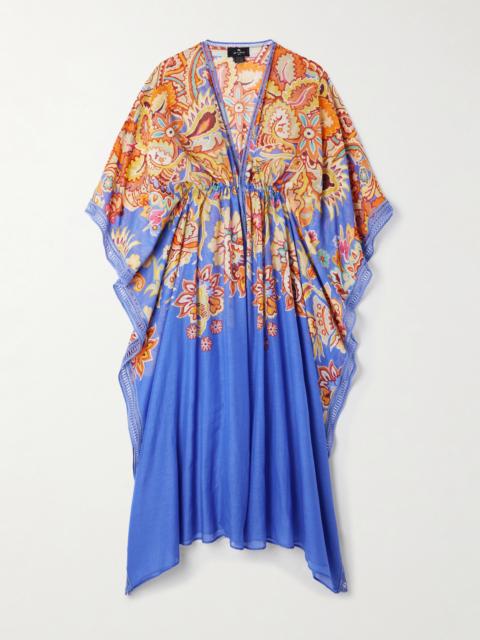 Printed Cotton And Silk-blend Voile Kaftan
