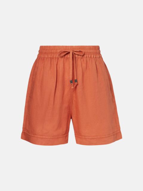Linen and cotton Bermuda shorts