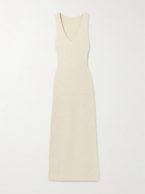 Tropicana Cotton-blend Bouclé Maxi Dress