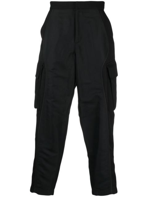 panelled cropped track pants