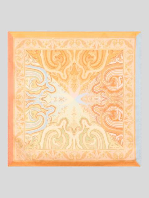 PATTERNED SILK TWILL POCKET SQUARE