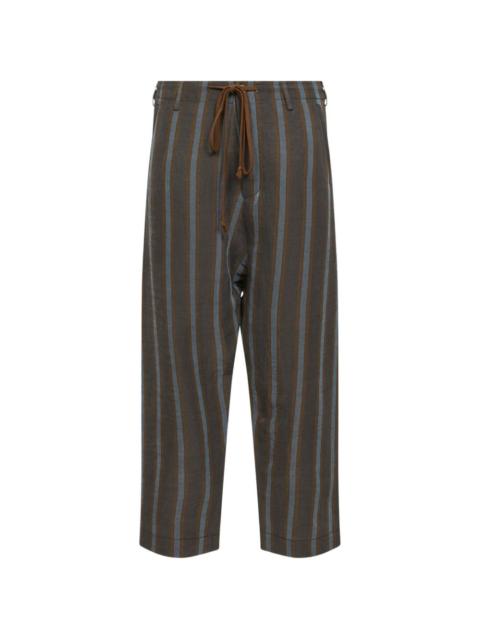 striped drawstring trousers