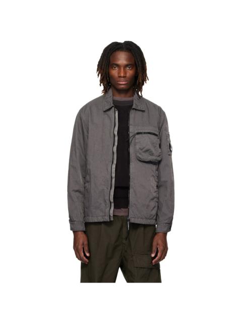 Gray Panama-R Zipped Lens Overshirt