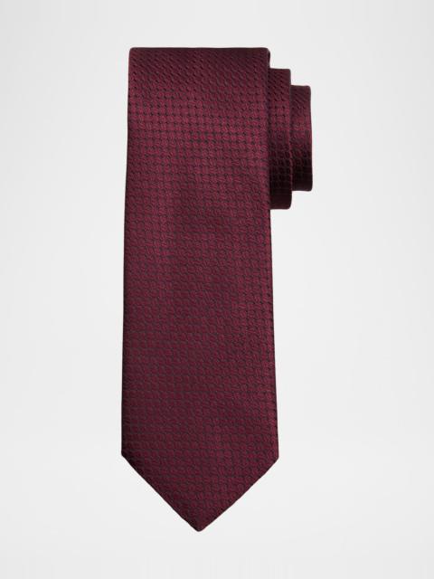 Men & apos;s Geometric Silk Jacquard Tie