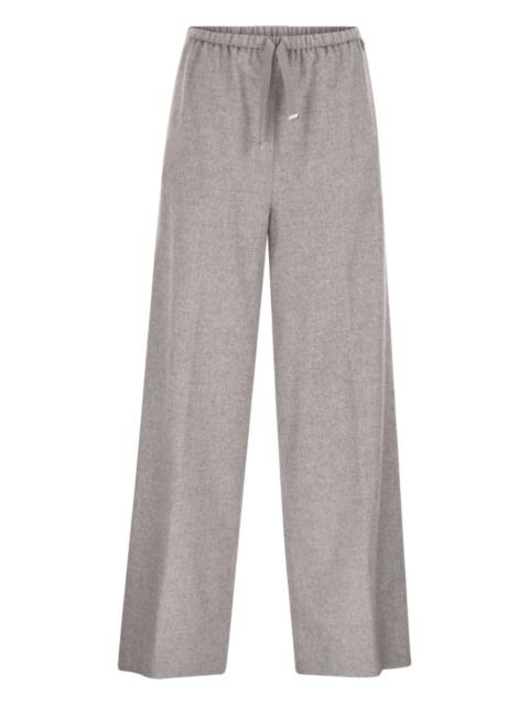 drawstring straight trousers
