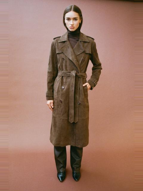 BELLE DE JOUR AMERICANO SUEDE TRENCH