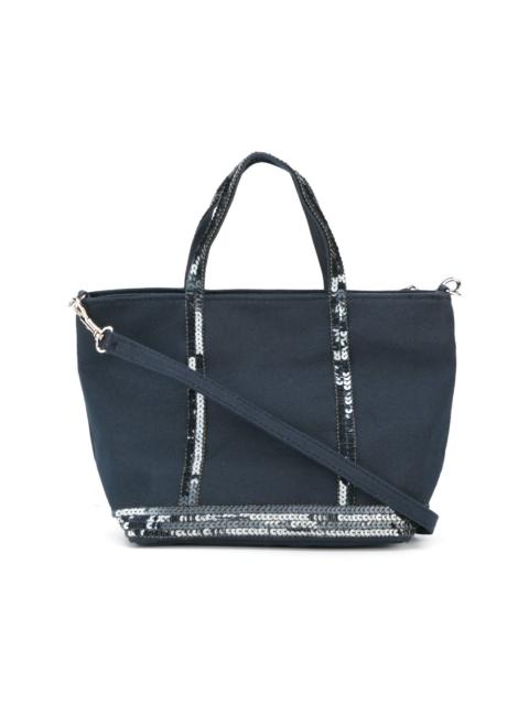 small sequin trim shopping tote