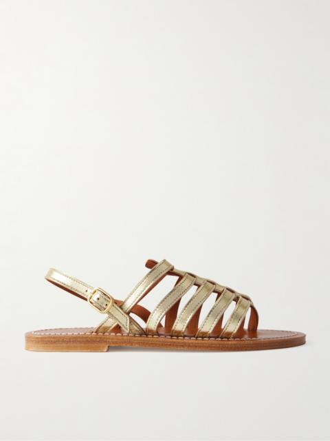 Homere Metallic Leather Sandals