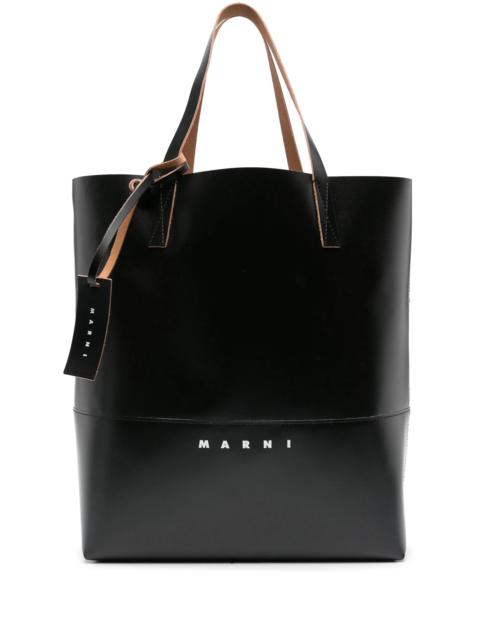 Marni Tribeca Logo-print Faux-leather Tote Bag