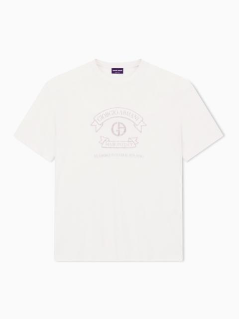 JERSEY CREW-NECK T-SHIRT WITH LOGO