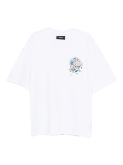graphic-print drawstring T-shirt