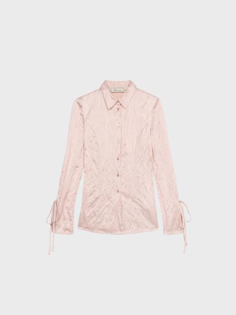 CRINKLED SATIN SHIRT